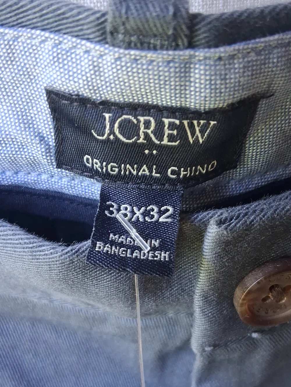 J. Crew Original Chino Slate Blue Straight Chinos 38×32